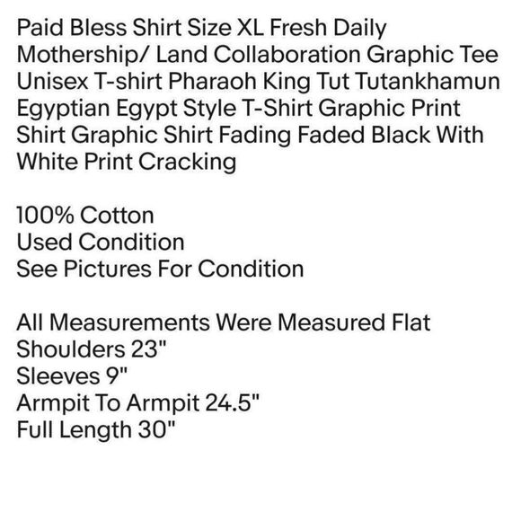 Paid Bless Shirt Size XL Fresh Daily Mothership/ Land Collaboration Graphic Tee - Picture 2 of 6